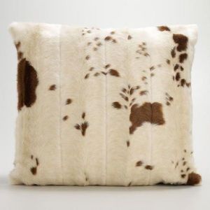 Cost Plus World Market Faux Cow Throw Pillows